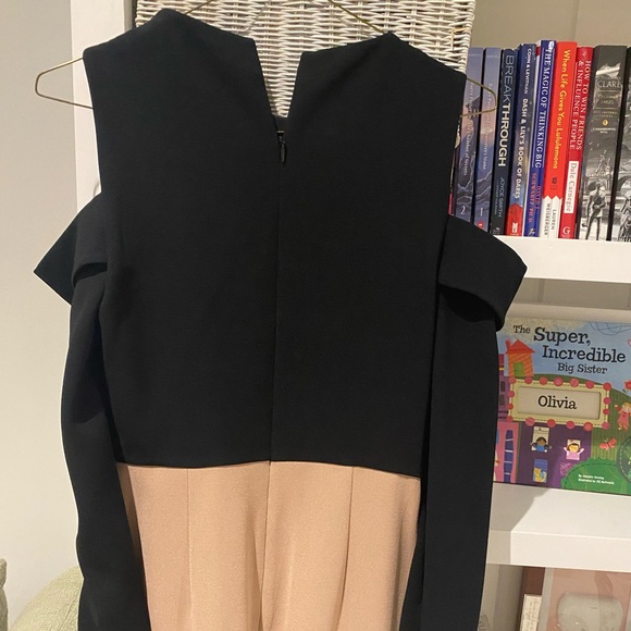 NWOT TIBI Beige and Black Colorblock Midi Dress - Picture 5 of 5